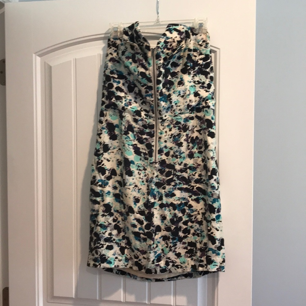 Zip front BCBGeneration strapless dress, size 10